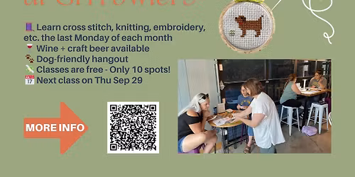 Makers\u2019 Mondays: Cross Stitch Class (Guided Lesson)