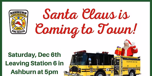 Santa's Annual Ride Through Ashburn