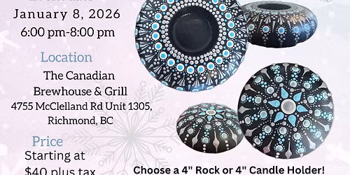 Richmond BC-Snowflake or Winter Wonderland Dot-Painting Workshop