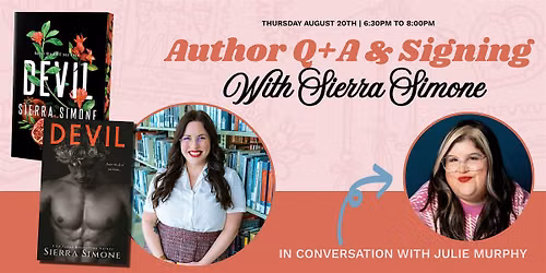 Q+A and Signing with Author Sierra Simone
