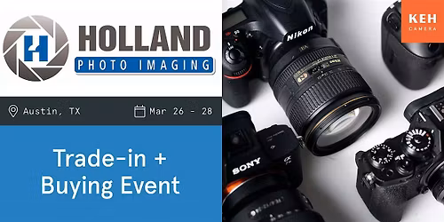 Sell your camera gear (free event-no ticket needed) at Holland Photo
