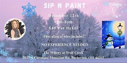 Winter Sip N Paint
