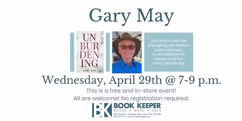 Gary May, Author of Unburdening