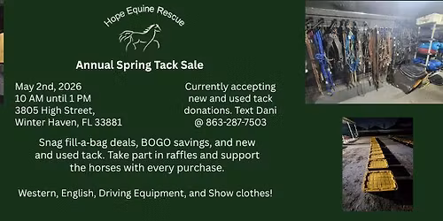 Annual Spring Tack Sale 