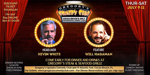 July 9-July 11 Gregory's Comedy Club