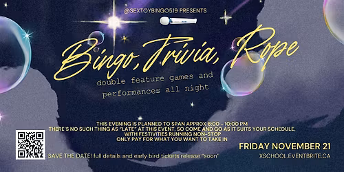 Bingo X Trivia WINDSOR sxy game night Nov 21 double feature