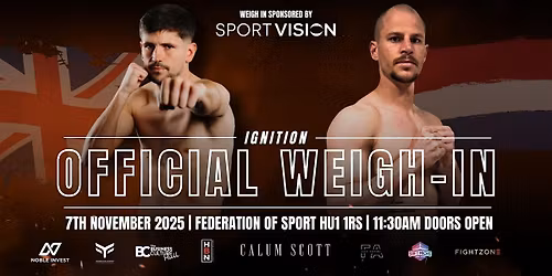 IGNITION OFFICIAL WEIGH-IN: Free Business Networking at Federation of Sport