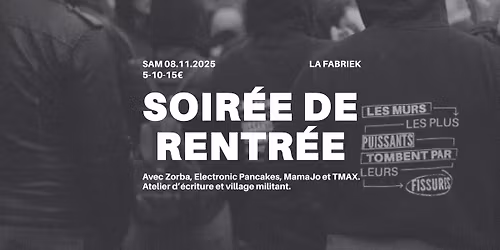 \ud83d\udca5 Soir\u00e9e de rentr\u00e9e \ud83d\udca5