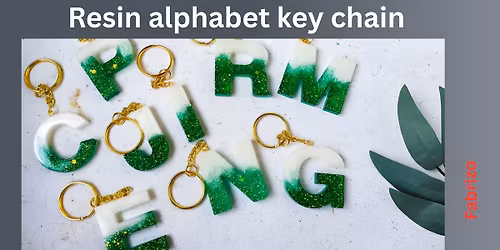 Resin alphabet key chain
