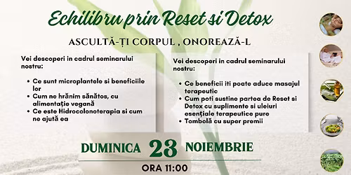 Echilibru prin Reset si Detox