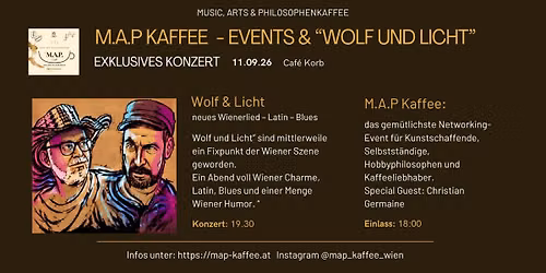 Konzert \u201eWolf & Licht\u201c + M.A.P. Kaffee Event