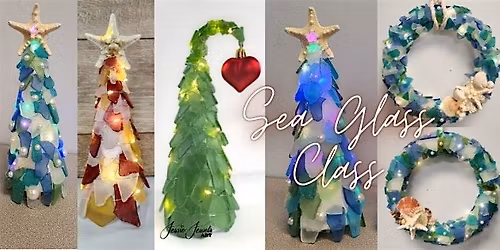 Sea glass tree or wreath workshop at Moonstone Art Studio