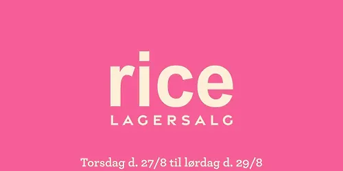 RICE LAGERSALG I ODENSE - SPAR OP TIL 70%