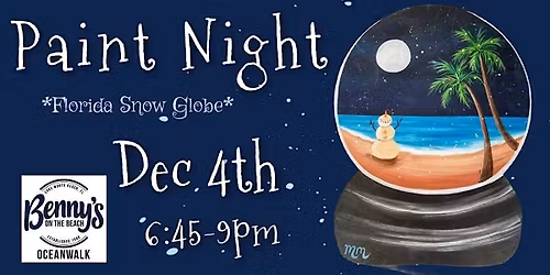 Florida Snowglobe Wood Cut Out Paint Night