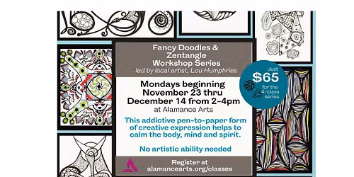 Fancy Doodle and Zentangle Workshop Series with Lou Humphries