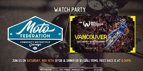 Watch Party: World Supercross, Vancouver.