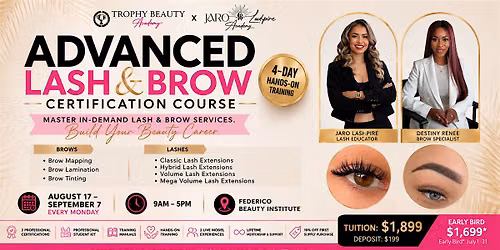 Advanced Lash & Brow Certification Course | 4-Day Hands-On Beauty Training