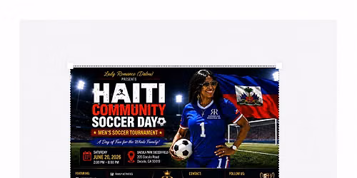 HAITI COMMUNITY SOCCER DAY \u2013 MEN'S TOURNAMENT