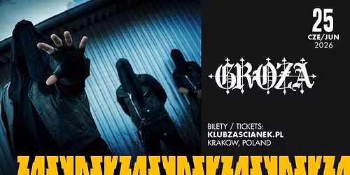 Groza | 25\/06\/2026 | Krak\u00f3w, Klub Za\u015bcianek