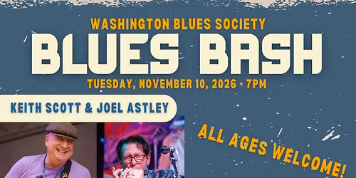 November Blues Bash featuring Keith Scott & Joel Astley + CD Woodbury Trio