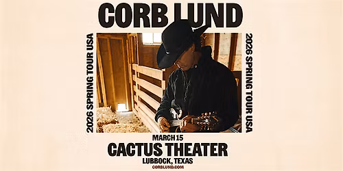 Corb Lund - 2026 Spring Tour USA