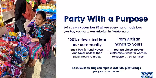 Party with a Purpose - Hand Woven Guatemalan Reusable Bag Sale