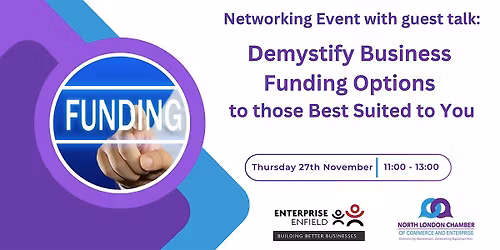 Networking Event &  Talk on Demystify Business Funding Options