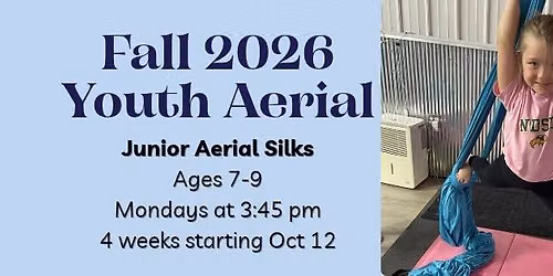 \ud83d\udc12 Junior Aerial Silks (Ages 7-9)