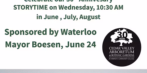 Storytime at the Children's Garden with Waterloo Mayor