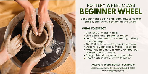 Pottery Class- Wheel for Beginners