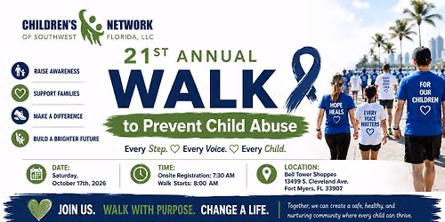 Children's Network of Southwest Florida's 21st Annual Walk to Prevent Child Abuse