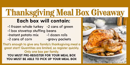 2025 Thanksgiving Meal Box Giveaway
