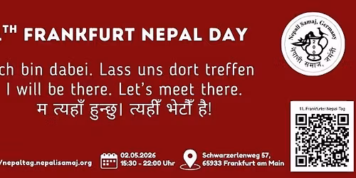 11. Frankfurter Nepal-Tag am 02.05.2026