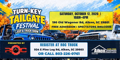 Jeep & Truck Show Presented by ROC Truck & Aiken Housing Center Superstore