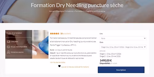 Formation Dry Needling puncture s\u00e8che