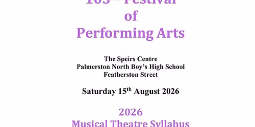 MPACS Musical Theatre Competitions — Speirs Centre PNBHS