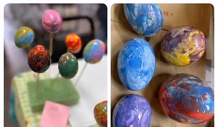 Glaze-Marble Ceramic peeps or eggs