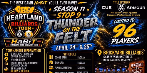 Thunder on the Felt Brickyard Billiards HaBiT Stop 9