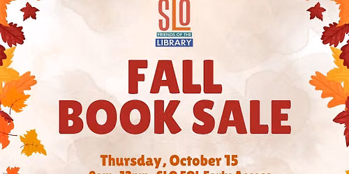 SLO Friends of the Library Fall Book Sale
