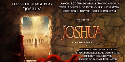 Joshua Live on Stage - Sr Min Trip