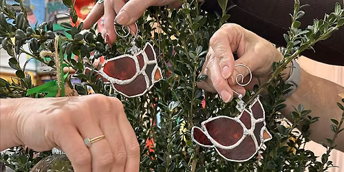 Cardinal Wishes Stained Glass