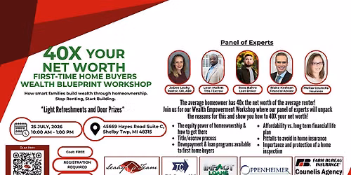 First-Time Home Buyer Seminar - 40X Your Wealth Through Homeownership