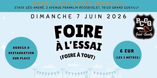 Foire \u00e0 tout du Rugby club Grand Quevilly 