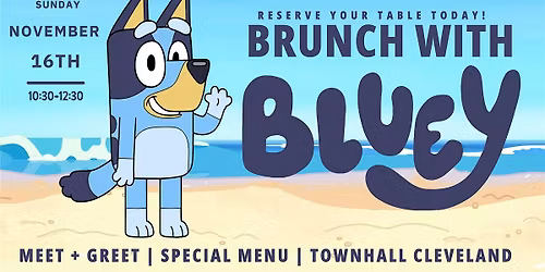 Brunch with Bluey!! At Townhall Ohio City