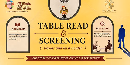 Table Read & Screening - Ilakkiyakurangugal Book Club