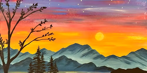 Neon Lakefront painting at Two22 Brew
