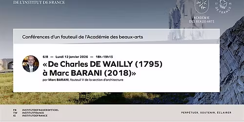 \u00abDe Charles DE WAILLY (1795) \u00e0 Marc BARANI (2018)\u00bb