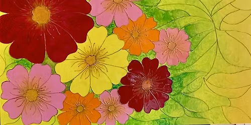 Glue + Paint : Dimensional Floral Canvas