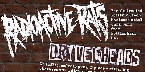 Radioactive Rats, Drivelheads and Jessi Eastfield fundraiser for the Sumac Centre 