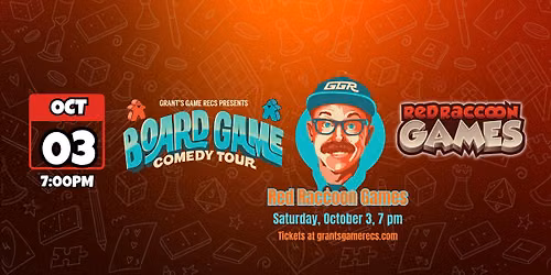 Grant's Game Recs Presents Board Game Comedy Tour at Red Raccoon Games